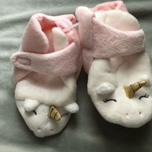 Baby Girls' Unicorn Booties - Cloud Island Pink 3-6M